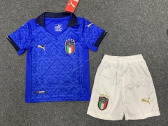 2021-2022 Italy Home Blue  Kids/Youth Soccer Uniform-GB
