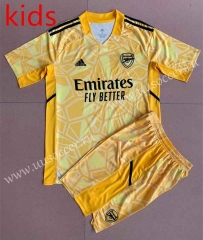 2022-23 Arsenal  goalkeeper Yellow  kids  Soccer Uniform-AY