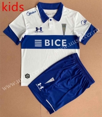 Commemorative Edition 2022-23 CD Universidad Católica  White&Blue kids  Soccer Uniform-AY