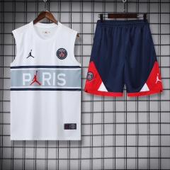 2022-23 Jordan Paris SG White  Thailand Soccer Training Vest Uniform-418