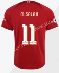 new season font Player Version 2022-23 Liverpool Home Red Thailand Soccer Jersey AAA#11 M. SALAH