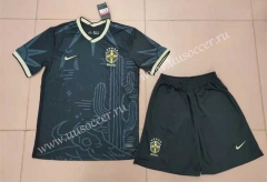 2022-23 Brazil Black Soccer Uniform-718