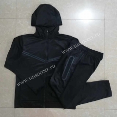 2022-23  Nike Black Soccer Jacket Uniform With Hat-815