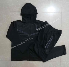 2022-23 Korea Republic Black Thailand Soccer Jacket Uniform With Hat -815