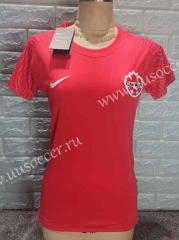 2022-23 Canada  Home Red Thailand Soccer women Jersey-DD3