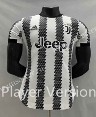 Player version 2022-23  Juventus Home Black&White  Thailand Soccer Jersey AAA-CS