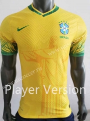 Player Version 22-23 special edition  Brazil Yellow Thailand Soccer Jersey AAA-518
