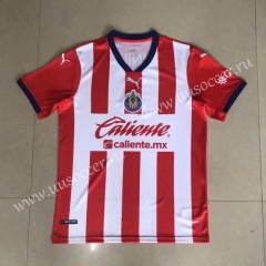 (S-4xl）2022-23 Deportivo Guadalajara Home  Red&White  Thailand Soccer Jersey AAA-HR