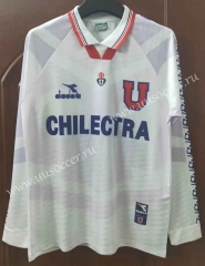 1996 Retro Version  Universidad de Chile Away White Thailand LS Soccer Jersey AAA-7T