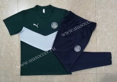 2022-23 Palmeiras Dark Green Short-sleeved Thailand Soccer Tracksuit-815