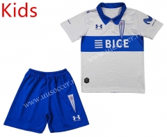 2022-23 CD Universidad Católica Home White&Blue kids  Soccer Uniform-c1046