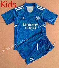 2022-23 Arsenal goalkeeper Blue kids  Soccer Uniform-AY