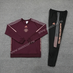 2021-2022 Manchester United Red Thailand Soccer Tracksuit Uniform-LH