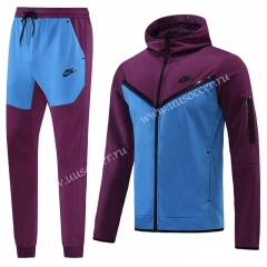 2022-23  Nike Purple&Blue Soccer Jacket Uniform With Hat-LH