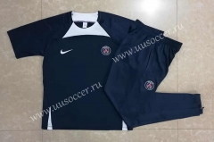 2022-23 Nike Paris SG Royal Blue Shorts Sleeve Thailand Soccer Tracksuit Uniform-815