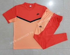 2022-23 NIke Orange Short-Sleeved Thailand Soccer Tracksuit-815