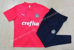 2022-23 Palmeiras Pink&Red Short-sleeved Thailand Soccer Tracksuit-815