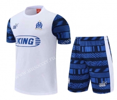 22-23 Olympique Marseille Blue&White  Thailand Soccer Training Uniform-4627