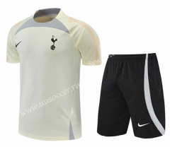 22-23 Tottenham Hotspur Light Yellow Thailand Soccer Training Uniform-4627