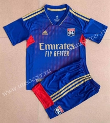 2022-23 Olympique Lyonnais 3rd Away Blue  Soccer Uniform-AY