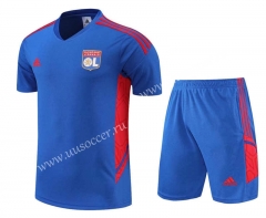 2022-23  Olympique Lyonnais Cai Blue  Thailand Soccer Training Uniform-4627