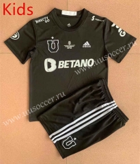 2022-23 Universidad de Chile 2nd Away Black kids  Soccer Uniform-AY