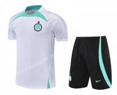 2022-23  Inter Milan White Thailand Soccer Training Uniform-4627