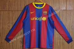 10-11 Retro Version Barcelona Home Red & Blue Thailand LS Soccer Jersey AAA-SL