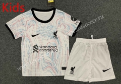 2022-23 Liverpool Away White Thailand kids Soccer Uniform-GB