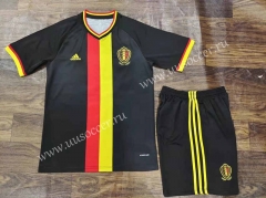 2022-23 Belgium Away Black  Soccer Uniform-709