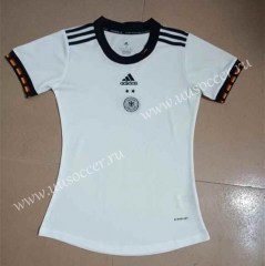 （2 stars）2022-23  Germany Home White Female Thailand Soccer Jersey-708