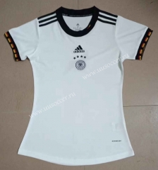 （4 stars）2022-23  Germany Home White Female Thailand Soccer Jersey-708