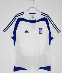 2004 Greece Away Home White Thailand Soccer Jersey AAA-c1046