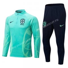 2022-23 Brazil Green  Thailand Soccer Tracksuit Uniform-411