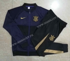 2022-23 Corinthians Purple low collar Soccer Jacket Uniform-815