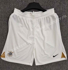 2022-23 Corinthians Home White Thailand Soccer Shorts-5799