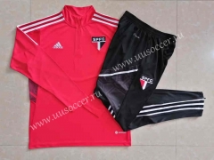 2022-23 Sao Paulo Red Thailand Soccer Tracksuit Uniform-815