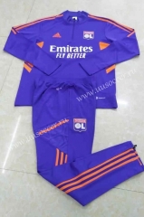 2022-23 Olympique Lyonnais Cai Purple Thailand Soccer Tracksuit-411