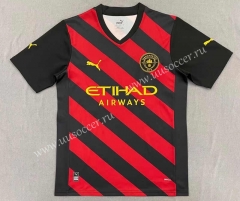 2022-23    Manchester City Away Red&Black Thailand Soccer Jersey AAA-817