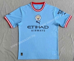 Correct version 2022-23  Manchester City Home Blue  Thailand Soccer Jersey AAA-817