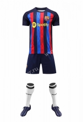 2022-23 Barcelona Home Red&Blue Soccer Blank  Uniform-9031