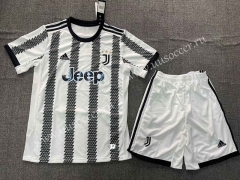 2022-23  Juventus Home Black&White Soccer Uniform-1506