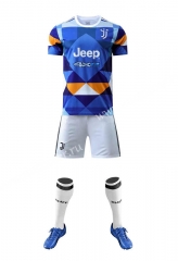 2022-23  Juventus 3rd Away Blue Soccer Blank Uniform-9031