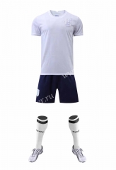 2022-23  England Home White Soccer Blank Uniform-9031