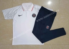 2022-23 Nike Psg White Thailand Polo Uniform-815