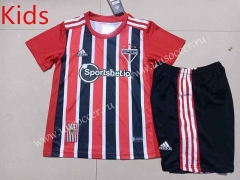 2022-23 São Paulo Away Red&Black kids Soccer Uniform-507
