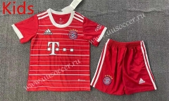 2022-23 Bayern München Home Red Kids/Youth Soccer Uniform-1506