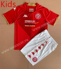 2022-23 FSV Mainz 05 Home Red kids  Soccer Uniform-AY
