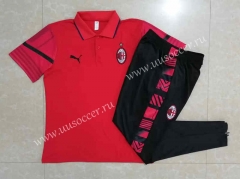 2022-23  AC Milan Red Thailand Polo Uniform-815