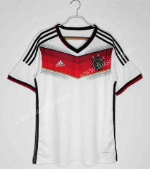 （three star）2014-2015 Retro Version Germany Home White Thailand Soccer Jersey-c1046